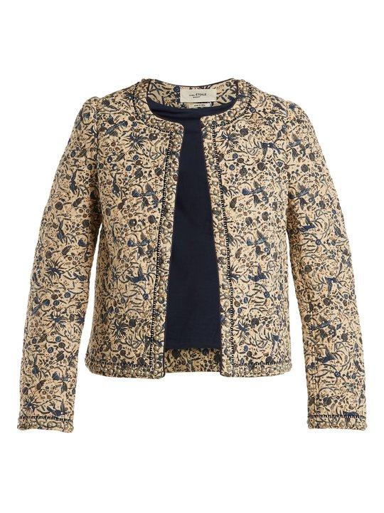 Hustin floral-print quilted cotton-blend jacket展示图