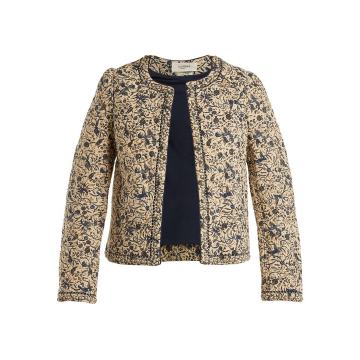Hustin floral-print quilted cotton-blend jacket