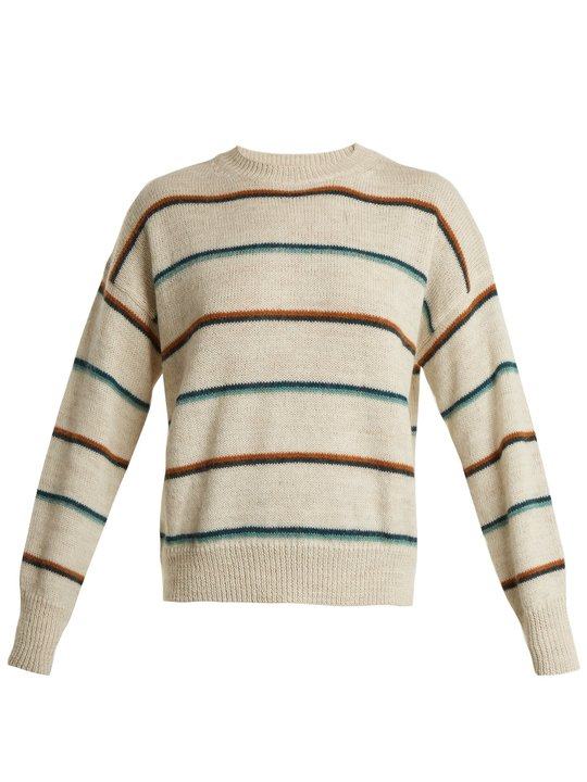 Gatlin striped alpaca-blend sweater展示图