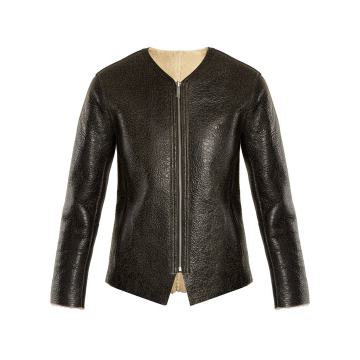 Izy reversible leather and shearling jacket