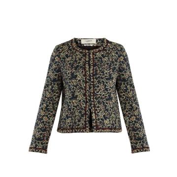 Hustin floral-print quilted jacket