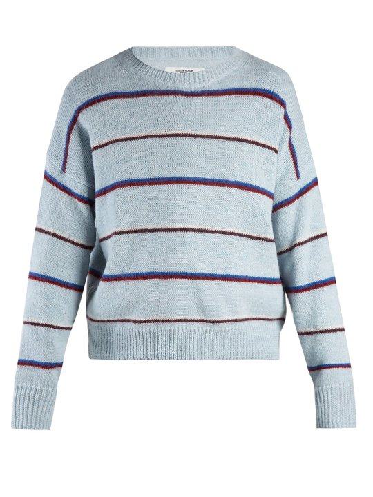 Gatlin striped alpaca-blend sweater展示图