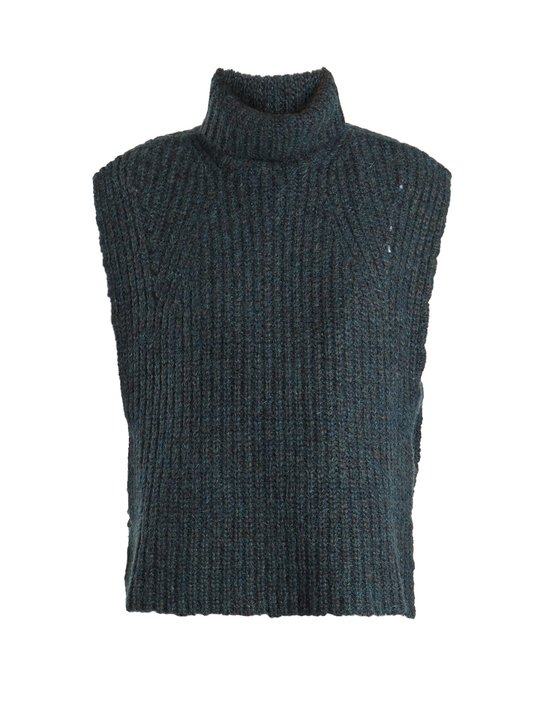 Delwood wool-blend sleeveless sweater展示图