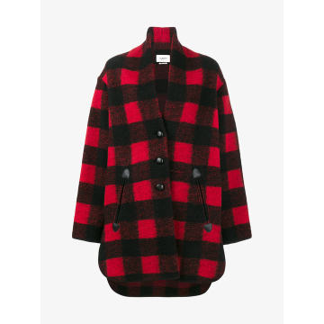Gino cocoon checked coat