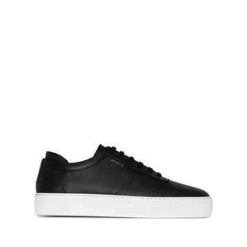 black Platform leather sneakers