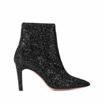 glittered ankle boots