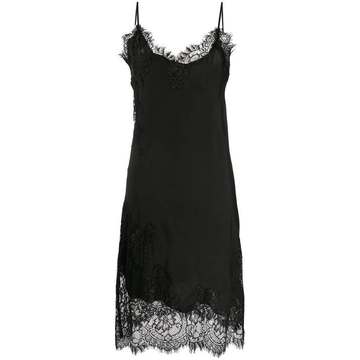 lace trim slip dress