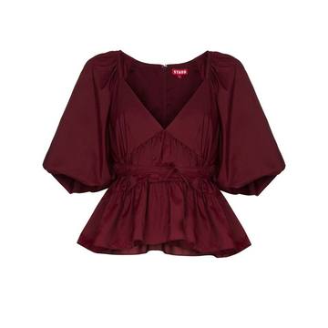 Lucy peplum tie top