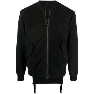 mesh panel bomber jacket