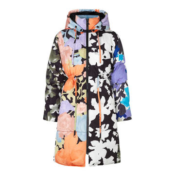 Oak Floral Hooded Down Coat