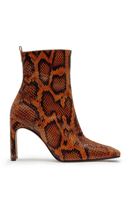 Marcelle Snake-Effect Leather Ankle Boots展示图