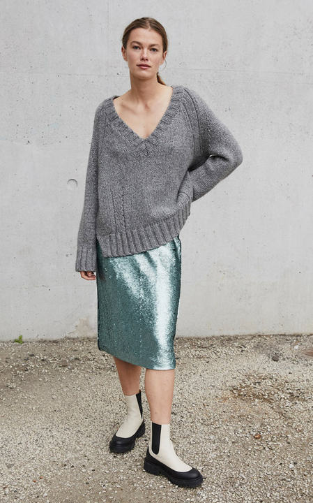 Evannah Oversized Wool-Blend Sweater展示图