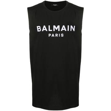 logo print tank top