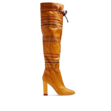 X Roksanda Kendas striped leather boots