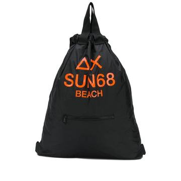 logo print backpack