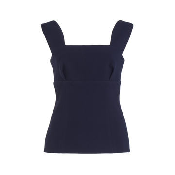 Rhys Square-Neck Stretch-Crepe Top