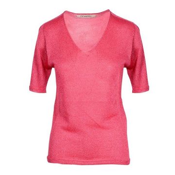 Pink V-Neck Women's Sweater