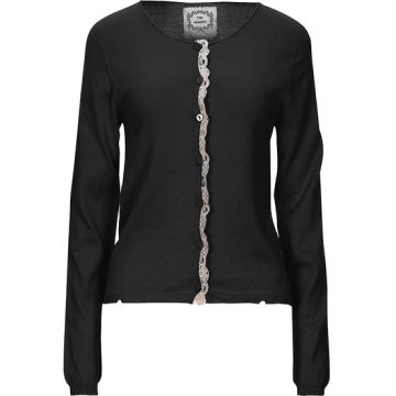 Black Ruffles Women's Sweater