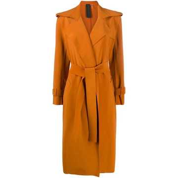 belted wrap trench coat