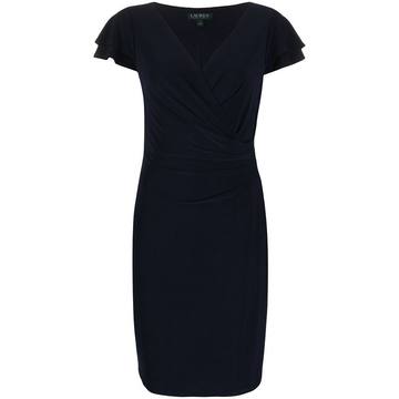 wrap-style cocktail dress