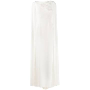 LD EMBELLISHED FLOWER CAPE GOW