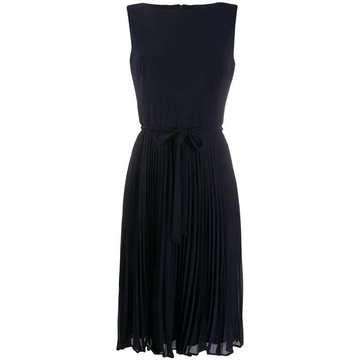 pleated-skirt cocktail dress