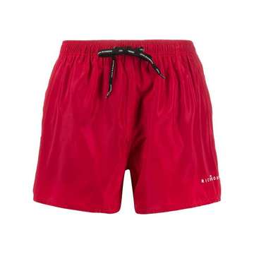 drawstring logo swim shorts