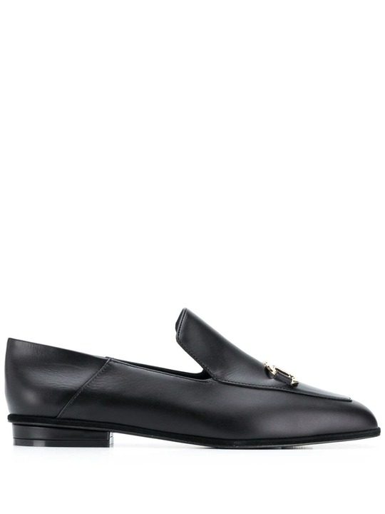 square-toe leather loafers展示图