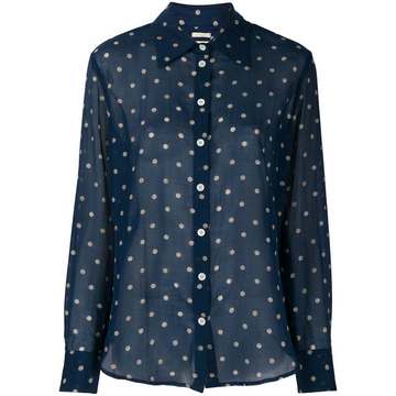 polka dot-print shirt