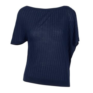 Navy Blue Lyocell Women's Sweater