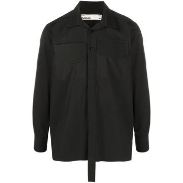 elongated placket shirt