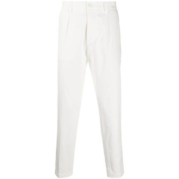 straight leg cropped trousers