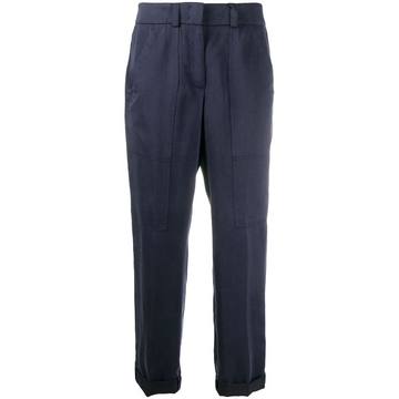 tapered turn-up trousers