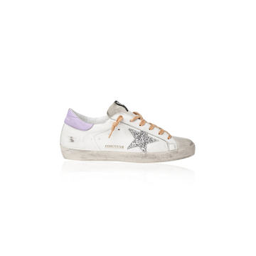 Superstar Glitter-Embellished Leather Sneakers