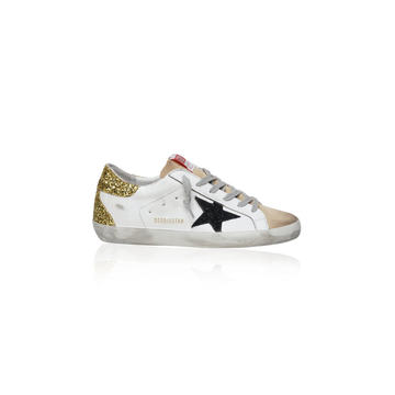 Superstar Glitter-Detail Leather Sneakers