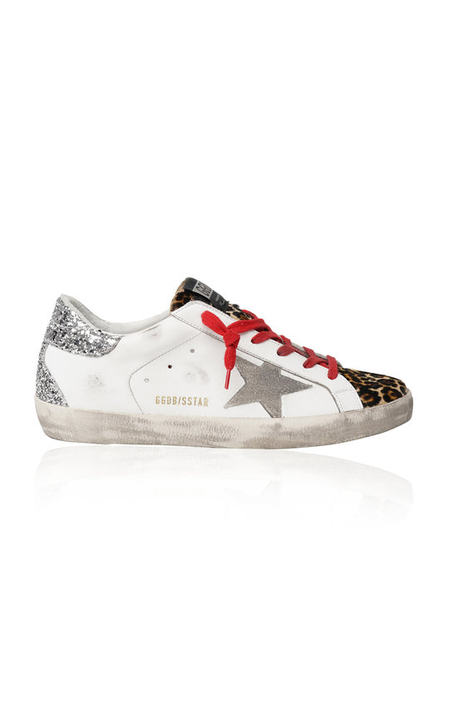 Superstar Suede and Leopard Leather Sneakers展示图