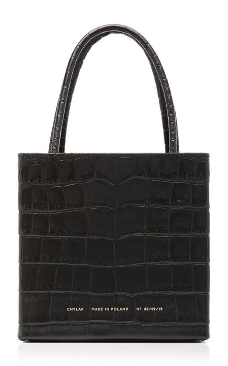 Croc-Effect Leather Tote展示图