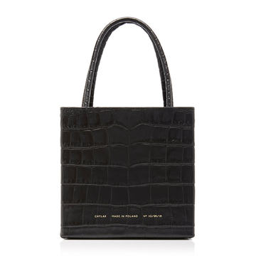 Croc-Effect Leather Tote