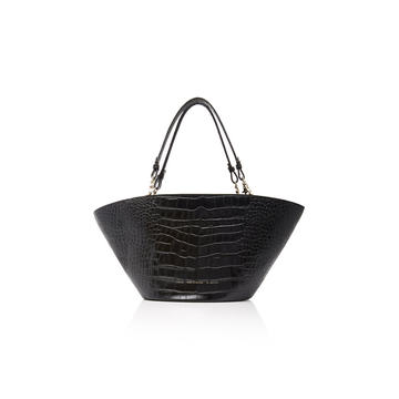 Croc-Effect Leather Tote