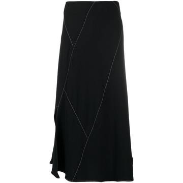 contrast stitch detail skirt