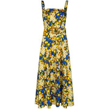 Camilla lemon print belted dress