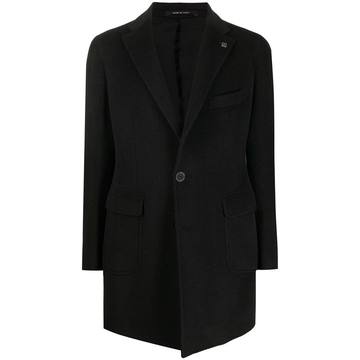 single-breasted midi coat