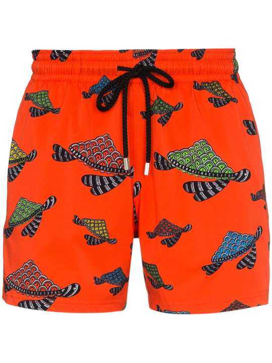 Moorise turtle-print swim shorts展示图