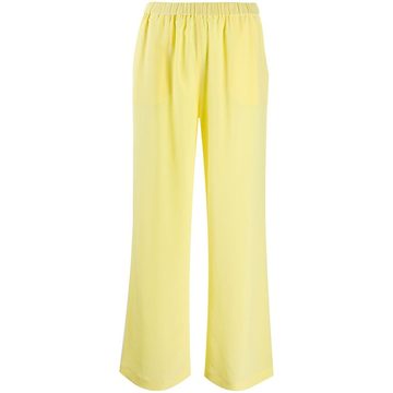 flared silk trousers