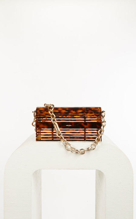 Sylva Caged Acrylic Shoulder Bag展示图