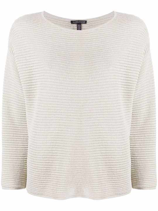 boat-neck ribbed-knit jumper展示图