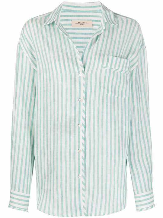 striped-print long-sleeved shirt展示图