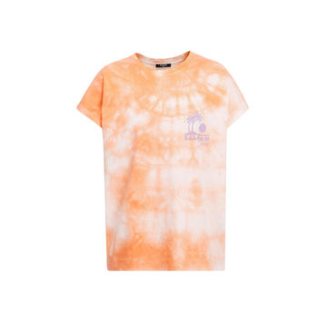 Logo-Print Tie-Dyed Cotton Cropped T-Shirt