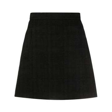 tweed style high-waisted skirt