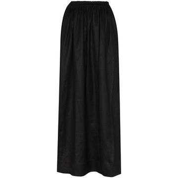 pleated maxi skirt